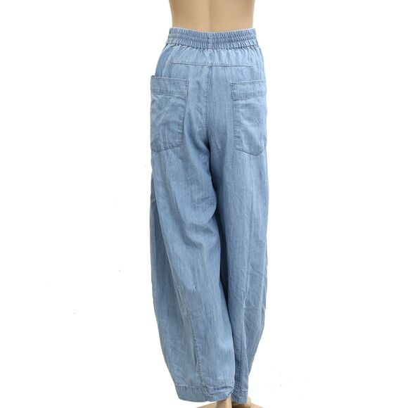 Free People Castaway Slouchy Pull-On Jeans Pants Wide Leg Cotton S NEW 283248 - Picture 7 of 8